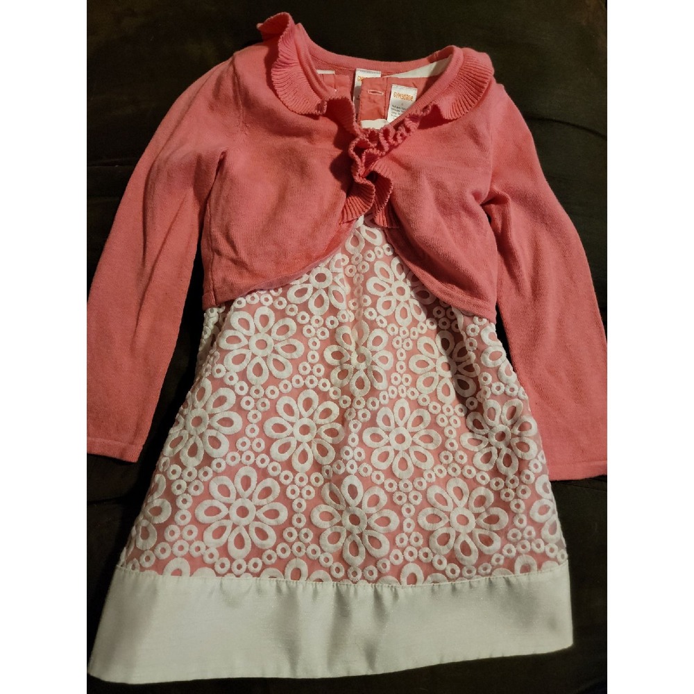 Gymboree spring dressy Easter picnic‎ party collection dress and sweater size 4